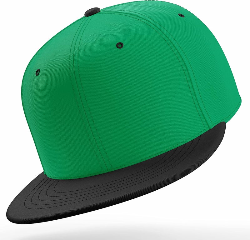 Daxton Store Classic Blank Snapback Flat Bill Visor Hat Cap One Size Adjustable Back - Image 4